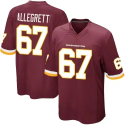 Washington Commanders Men's Game Burgundy Team Color Jersey (67 Nick Allegretti)