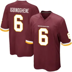 Washington Commanders Men's Game Burgundy Team Color Jersey (6 Noah Igbinoghene)