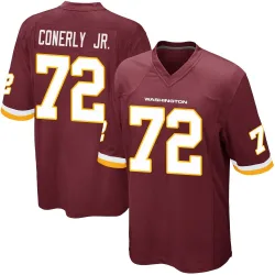 Washington Commanders Men's Game Burgundy Team Color Jersey (72 Josh Conerly Jr.)