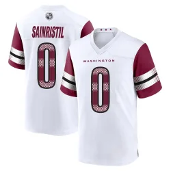 Washington Commanders Men's Game White Jersey (0 Mike Sainristil)