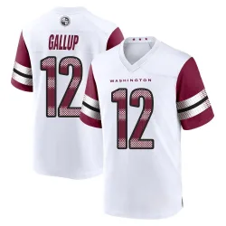 Washington Commanders Men's Game White Jersey (12 Michael Gallup)