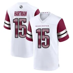 Washington Commanders Men's Game White Jersey (15 Sam Hartman)
