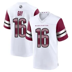 Washington Commanders Men's Game White Jersey (16 Matt Gay)