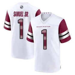 Washington Commanders Men's Game White Jersey (1 Deebo Samuel Sr.)