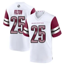 Washington Commanders Men's Game White Jersey (25 Demetric Felton)