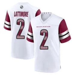 Washington Commanders Men's Game White Jersey (2 Marshon Lattimore)