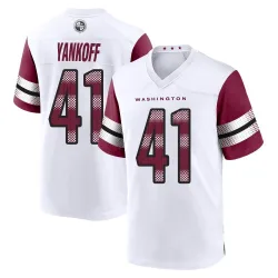 Washington Commanders Men's Game White Jersey (41 Colson Yankoff)
