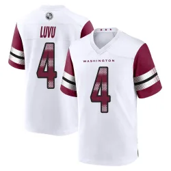 Washington Commanders Men's Game White Jersey (4 Frankie Luvu)