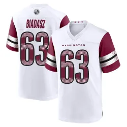 Washington Commanders Men's Game White Jersey (63 Tyler Biadasz)