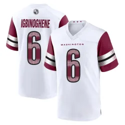 Washington Commanders Men's Game White Jersey (6 Noah Igbinoghene)