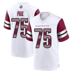 Washington Commanders Men's Game White Jersey (75 Chris Paul)