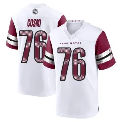 Washington Commanders Men's Game White Jersey (76 Sam Cosmi)