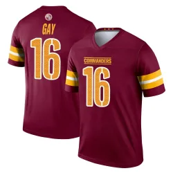 Washington Commanders Men's Legend Burgundy Jersey (16 Matt Gay)
