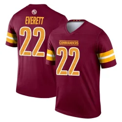 Washington Commanders Men's Legend Burgundy Jersey (22 Deshazor Everett)