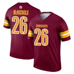 Washington Commanders Men's Legend Burgundy Jersey (26 Jeremy McNichols)