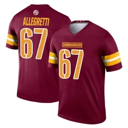 Washington Commanders Men's Legend Burgundy Jersey (67 Nick Allegretti)