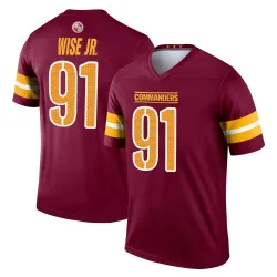 Washington Commanders Men's Legend Burgundy Jersey (91 Deatrich Wise Jr.)