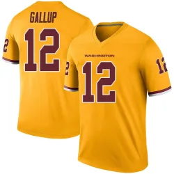 Washington Commanders Men's Legend Gold Color Rush Jersey (12 Michael Gallup)