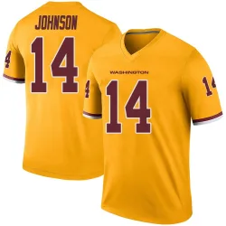 Washington Commanders Men's Legend Gold Color Rush Jersey (14 Josh Johnson)