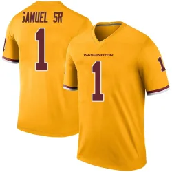 Washington Commanders Men's Legend Gold Color Rush Jersey (1 Deebo Samuel Sr.)