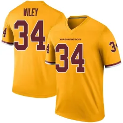 Washington Commanders Men's Legend Gold Color Rush Jersey (34 Michael Wiley)