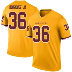 Washington Commanders Men's Legend Gold Color Rush Jersey (36 Chris Rodriguez Jr.)
