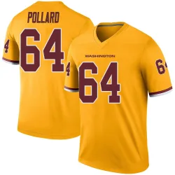 Washington Commanders Men's Legend Gold Color Rush Jersey (64 Norell Pollard)