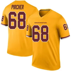 Washington Commanders Men's Legend Gold Color Rush Jersey (68 Max Pircher)