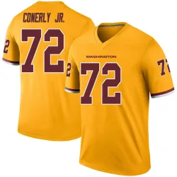 Washington Commanders Men's Legend Gold Color Rush Jersey (72 Josh Conerly Jr.)