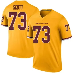 Washington Commanders Men's Legend Gold Color Rush Jersey (73 Trent Scott)