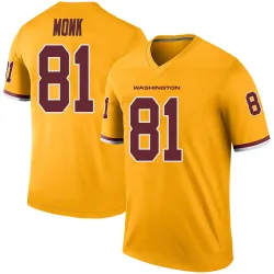 Washington Commanders Men's Legend Gold Color Rush Jersey (81 Art Monk)