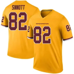 Washington Commanders Men's Legend Gold Color Rush Jersey (82 Ben Sinnott)