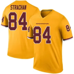 Washington Commanders Men's Legend Gold Color Rush Jersey (84 Mike Strachan)