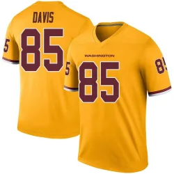 Washington Commanders Men's Legend Gold Color Rush Jersey (85 Vernon Davis)