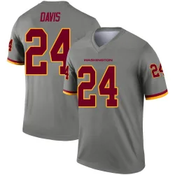 Washington Commanders Men's Legend Gray Inverted Jersey (24 Michael Davis)