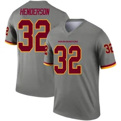 Washington Commanders Men's Legend Gray Inverted Jersey (32 Xavier Henderson)