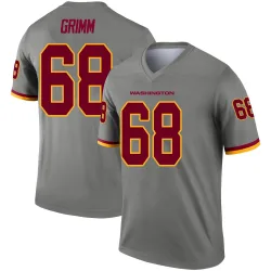 Washington Commanders Men's Legend Gray Inverted Jersey (68 Russ Grimm)