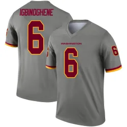 Washington Commanders Men's Legend Gray Inverted Jersey (6 Noah Igbinoghene)