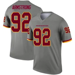 Washington Commanders Men's Legend Gray Inverted Jersey (92 Dorance Armstrong)