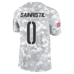 Washington Commanders Men's Limited Arctic Camo 2024 Salute to Service Jersey (0 Mike Sainristil)