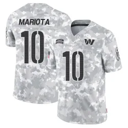 Washington Commanders Men's Limited Arctic Camo 2024 Salute to Service Jersey (10 Marcus Mariota)