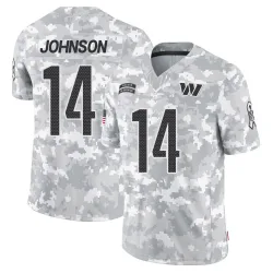 Washington Commanders Men's Limited Arctic Camo 2024 Salute to Service Jersey (14 Josh Johnson)
