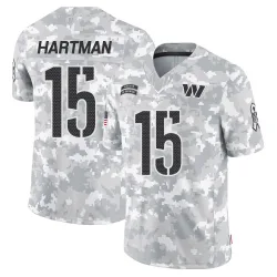 Washington Commanders Men's Limited Arctic Camo 2024 Salute to Service Jersey (15 Sam Hartman)