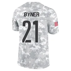 Washington Commanders Men's Limited Arctic Camo 2024 Salute to Service Jersey (21 Earnest Byner)