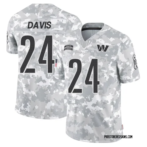 Washington Commanders Men's Limited Arctic Camo 2024 Salute to Service Jersey (24 Michael Davis)