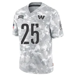 Washington Commanders Men's Limited Arctic Camo 2024 Salute to Service Jersey (25 Demetric Felton)