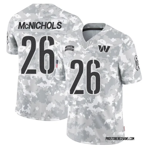 Washington Commanders Men's Limited Arctic Camo 2024 Salute to Service Jersey (26 Jeremy McNichols)