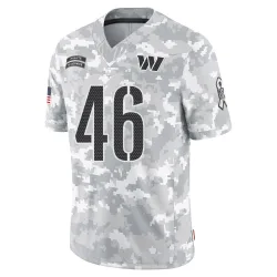 Washington Commanders Men's Limited Arctic Camo 2024 Salute to Service Jersey (46 Nico Marley)