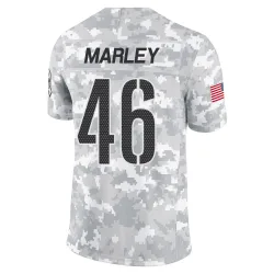 Washington Commanders Men's Limited Arctic Camo 2024 Salute to Service Jersey (46 Nico Marley)