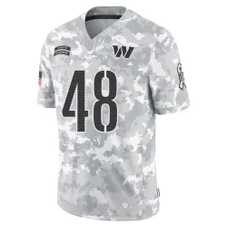 Washington Commanders Men's Limited Arctic Camo 2024 Salute to Service Jersey (48 Ben Nikkel)